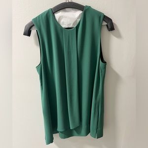 MM LaFleur green sleeveless blouse